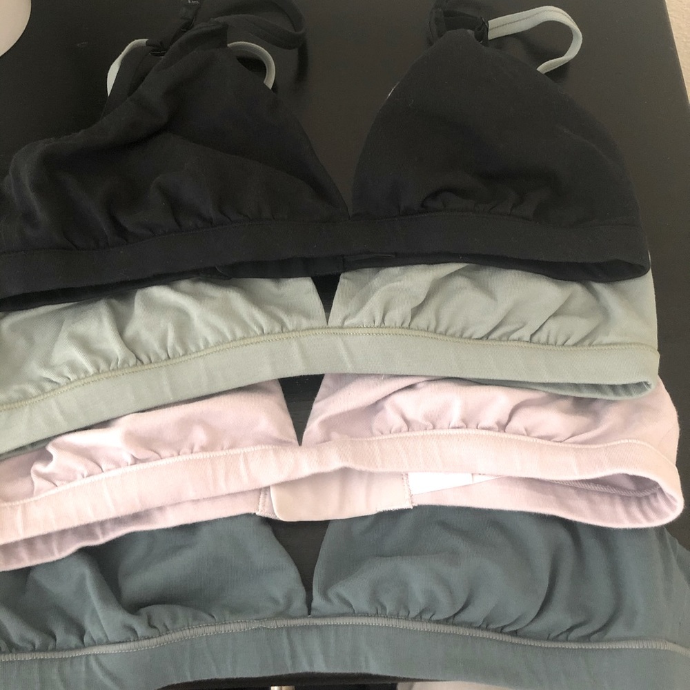 Skims Cotton Collection Triangle Bralettes
